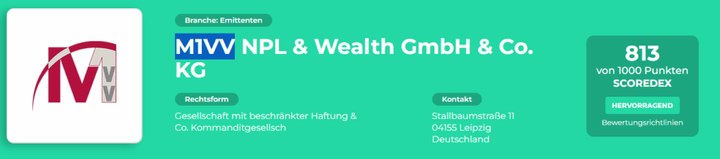 M1 Management und Beteiligungs GmbH - M1VV NPL & Wealth GmbH & Co. KG